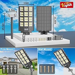 Vzyhik Solar Street Light, 8000W 7000K 480000LM