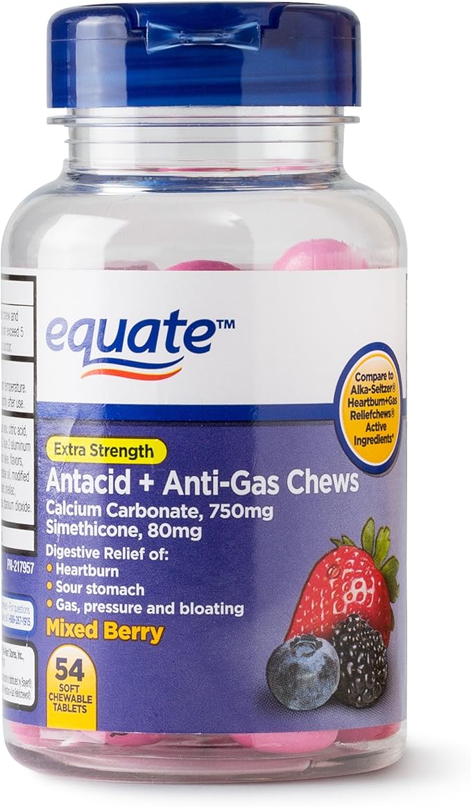 Equate Extra Strength Antacid & AntiGas Chewable Berry