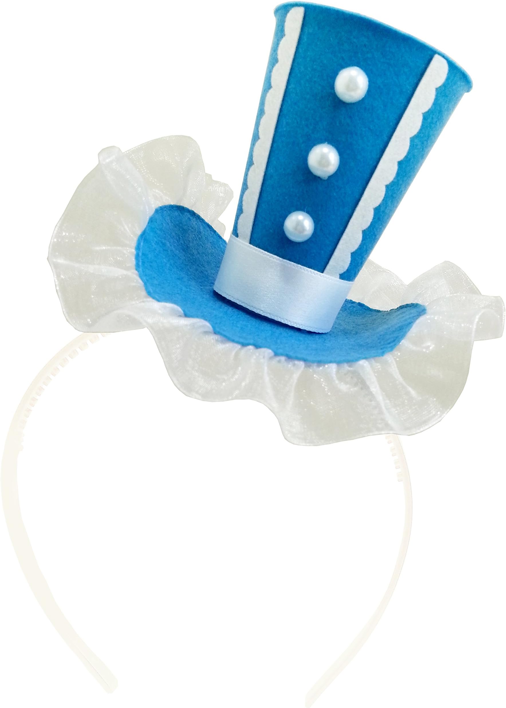 Blue Mini Top Hat Headband Mad Hatter Tea Party Costume Alice in Wonderland Decoration