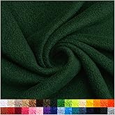 Pico Textiles 1 Yard - Hunter Green Solid Fleece Fabric - Solid Color Fleece Fabric - Sold by The Yard - Variety of Colors - Ideal for Sewing Projects, Scarves, No Sew Fleece Throws and Tie Blankets.