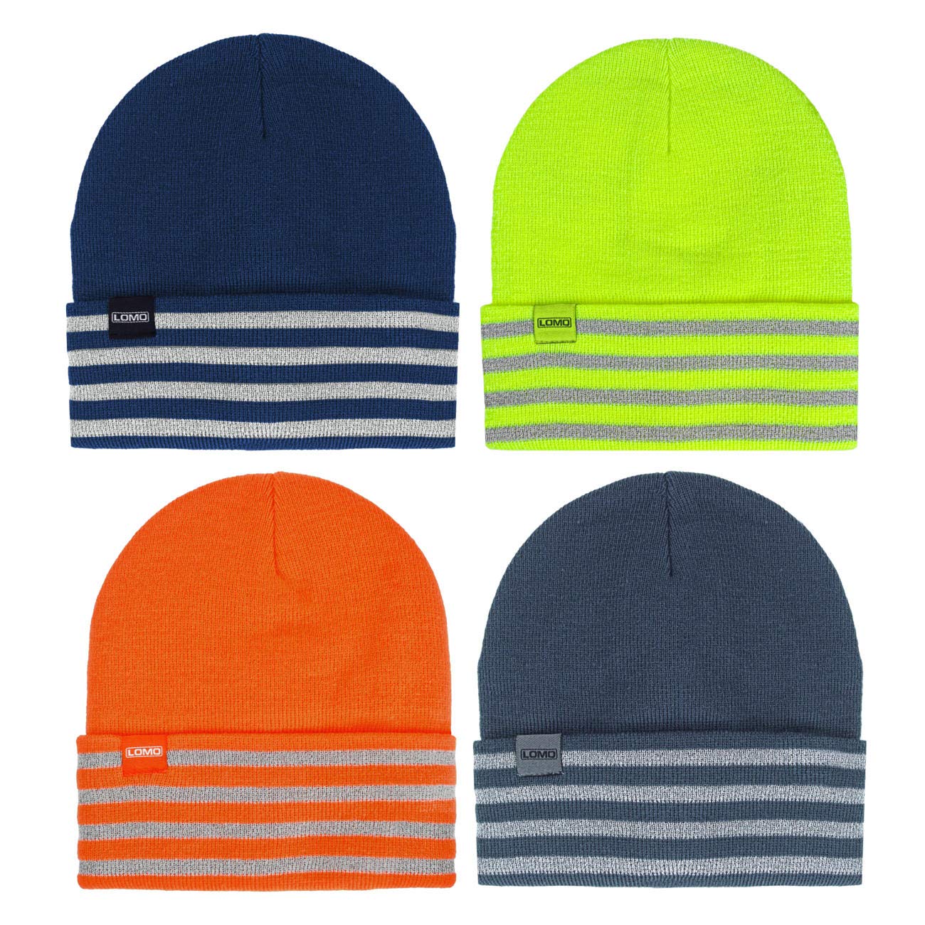 Lomo Parhelion Reflective Stripe Beanie Hat (Orange)