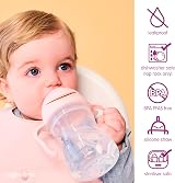 b.box Sippy Cup 240ml Drink from Any Angle Fliptop Weighted Straw BPA Free view 3