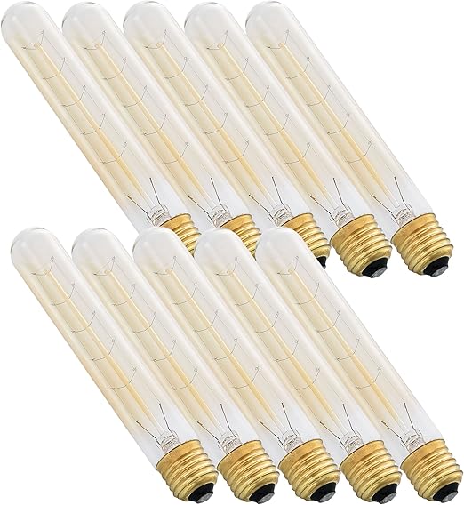 10x Edison Glühbirne – E27 ø28mm von [in.tec] – Vintage Glühlampe warm
