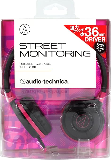 Amazon Co Jp Audio Technica Street Monitoring ポータブルオンイヤーヘッドホン ブラックピンク Ath S100 Bpk 家電 カメラ