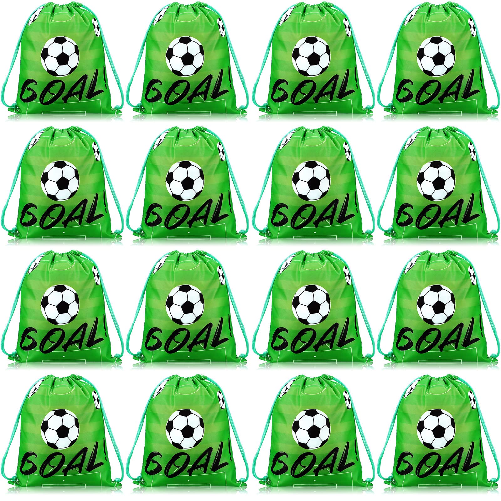 Photo 1 of *MISSING PARTS UNKNOWN*
Shappy 16 Pack Soccer Drawstring Bags for Party Favors 12 x 10 Inch Treat Candy Goodie Gifts Bags Team Supplies Sport Birthday Party Favors