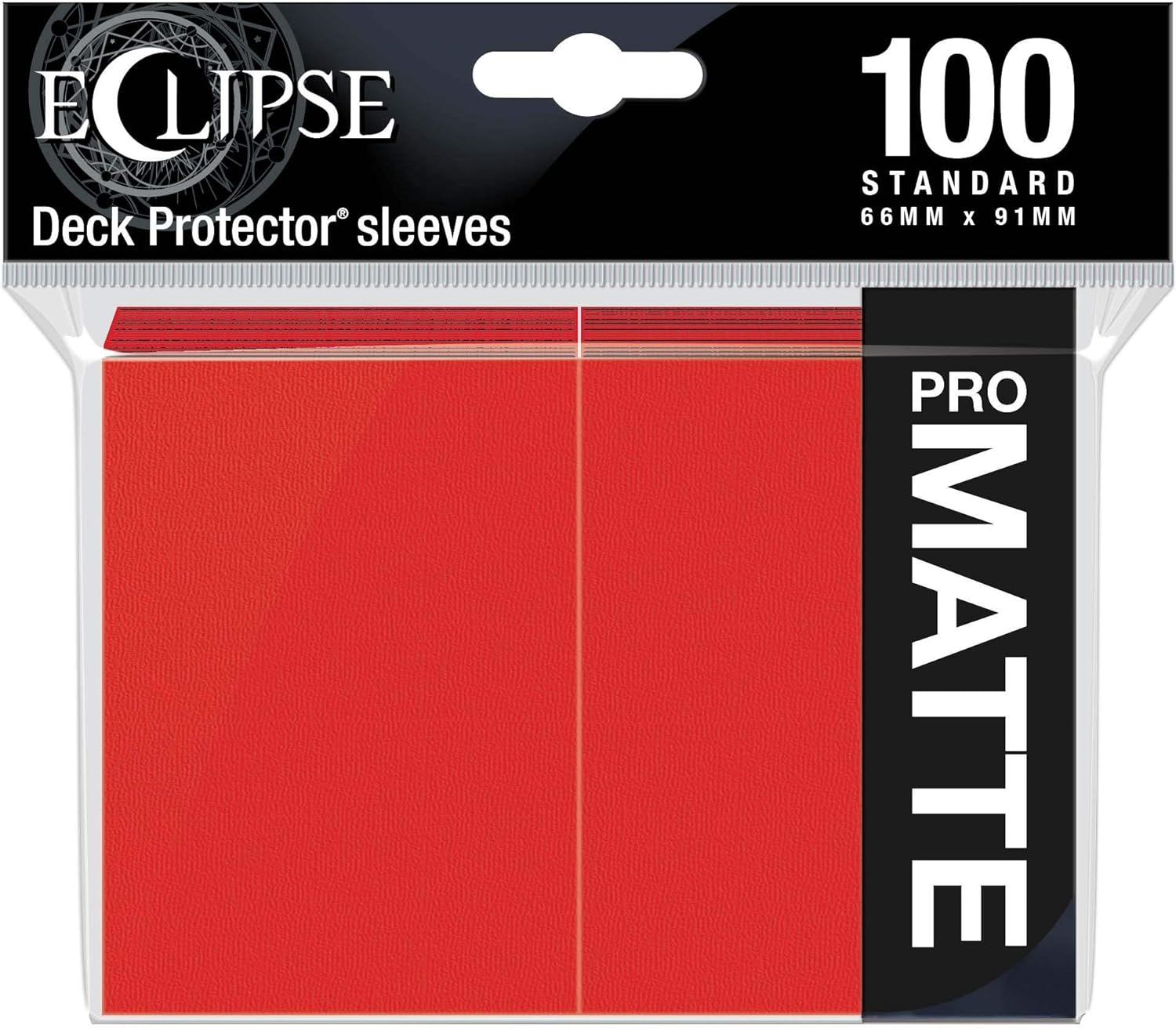 Ultra Pro - Eclipse Standard Matte Sleeves 100 Pack - Apple Red, Standard Size