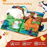 hahaland Baby Books 0-6 Months High Contrast Sensory Cloth Book view 5
