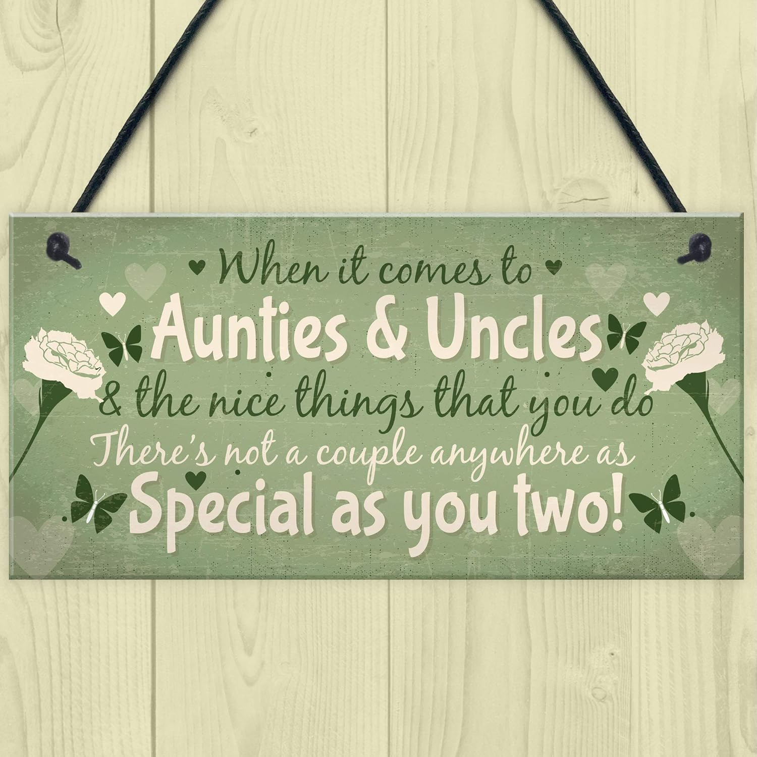 Red Ocean Keepsake Gift For Auntie And Uncle Family Plaque Home Decor Sign Birthday Gift From Niece And Nephew - Image 3