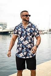 COOFANDY Men's Hawaiian Matching Set Summer Beach 2