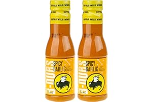 UNITED HOUSEWARES Buffalo Wild Wings Barbecue Sauces, Spices, Seasonings and Rubs For: Meat, Ribs, Rib, Chicken, Pork, Steak, Wings, Turkey, Barbecue, Smoker, Crock-Pot, Oven (Spicy Garlic, (2) Pack)