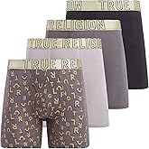 True Religion Mens Underwear 4 Pack Stretch Modal Boxer Briefs for Men
