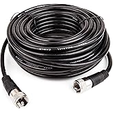 STEREN RG8X Coaxial Cable 50 ft, CB Coax Cable with PL259 UHF Connectors, Male to Male Low Loss 50 Ohm for HAM Radio, LMR400 
