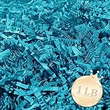 1 LB Lake Blue Crinkle Cut Paper Shred Filler Great