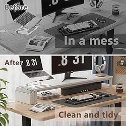 LAND·VOI Dual Monitor Stand Riser,41.5'' Long