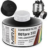 MIRA Safety - DotPro 330 - Industrial Grade Gas Mask Filter | A2 B2 E2 K2 HG P3 Filter Rating | Long Shelf Life | 40mm NATO Filter | Fits CBRN Gas Masks