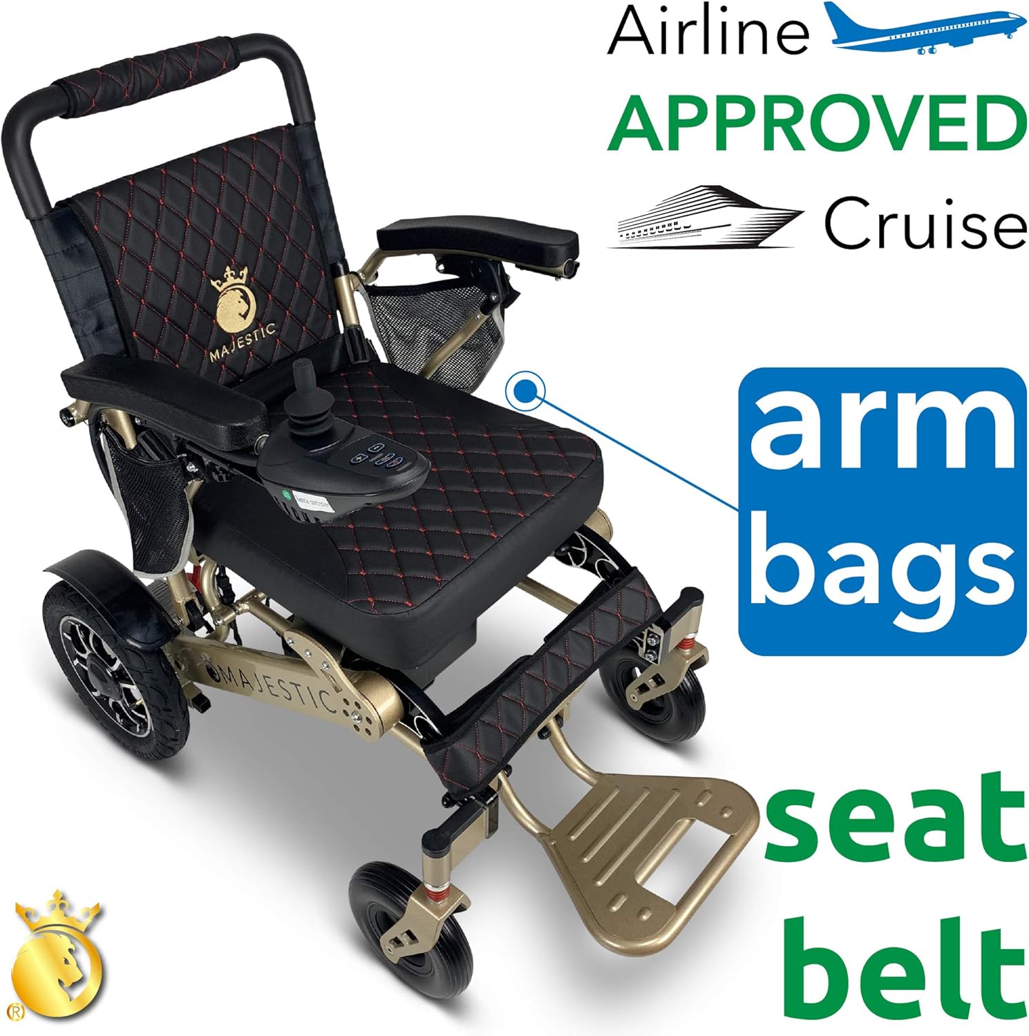 2021 New Folding Ultra Lightweight Electric Power Wheelchair, Silla de Ruedas Electrica, Airline Approved and Air Travel Allowed, Heavy Duty, Mobility Motorized, Portable Power (19.5" Seat Width): Health & Personal Care