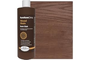 Furniture Clinic Wood Stain | Dark Oak | Water Based | Fast Drying, Low Odor, & Non-Toxic | For Indoor & Outdoor Furniture an