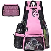 Timoxi Swim Bag Beach Backpack with Padded Shoulder Strap Mesh Backpack with Wet Pocket for Swimming, Gym