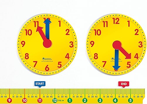 Amazon Com Learning Resources Magnetic Elapsed Time Set Office Products