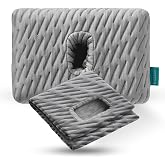 BLISSBURY Single Ear Hole Pillow CASE (Gray) | Bamboo-derived rayon blend, machine washable, 12-month warranty