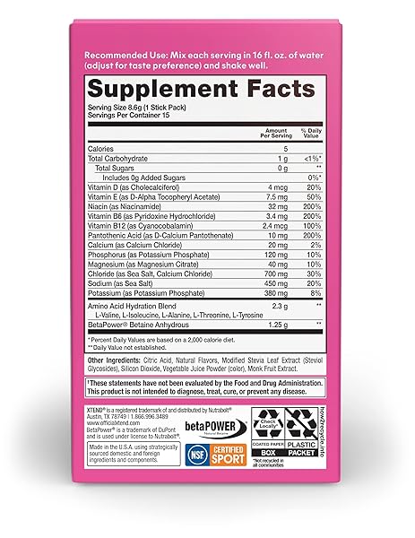 XTEND HYDRATION 1 SERV – 15PK STRAWBERRY BANANA