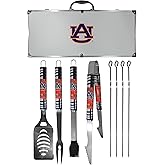 NCAA Siskiyou Sports Fan Shop Auburn Tigers Steel Tailgater BBQ Set w/Case 8 piece Gray