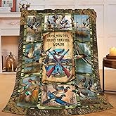 Duck Throw Blanket Hunting Mallard Duck Stuff Gifts for Kids Girls Boys Adults Women Men Soft Cozy Warm Plush Fluffy Fuzzy Fleece Blanket Decor 40''X50''