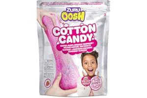 ZURU OOSH Oosh Cotton Candy Large Foil Bag 100g (Strawberry) by ZURU, Fluffy Slime, Stretch Slime, Grows 3000% in Size, Slime for Girls and Kids (Pink)
