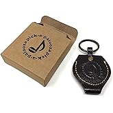 Pick-A-Palooza DIY Guitar Pick Punch Leather Key Chain Pick Holder - Brown, Brown, Small