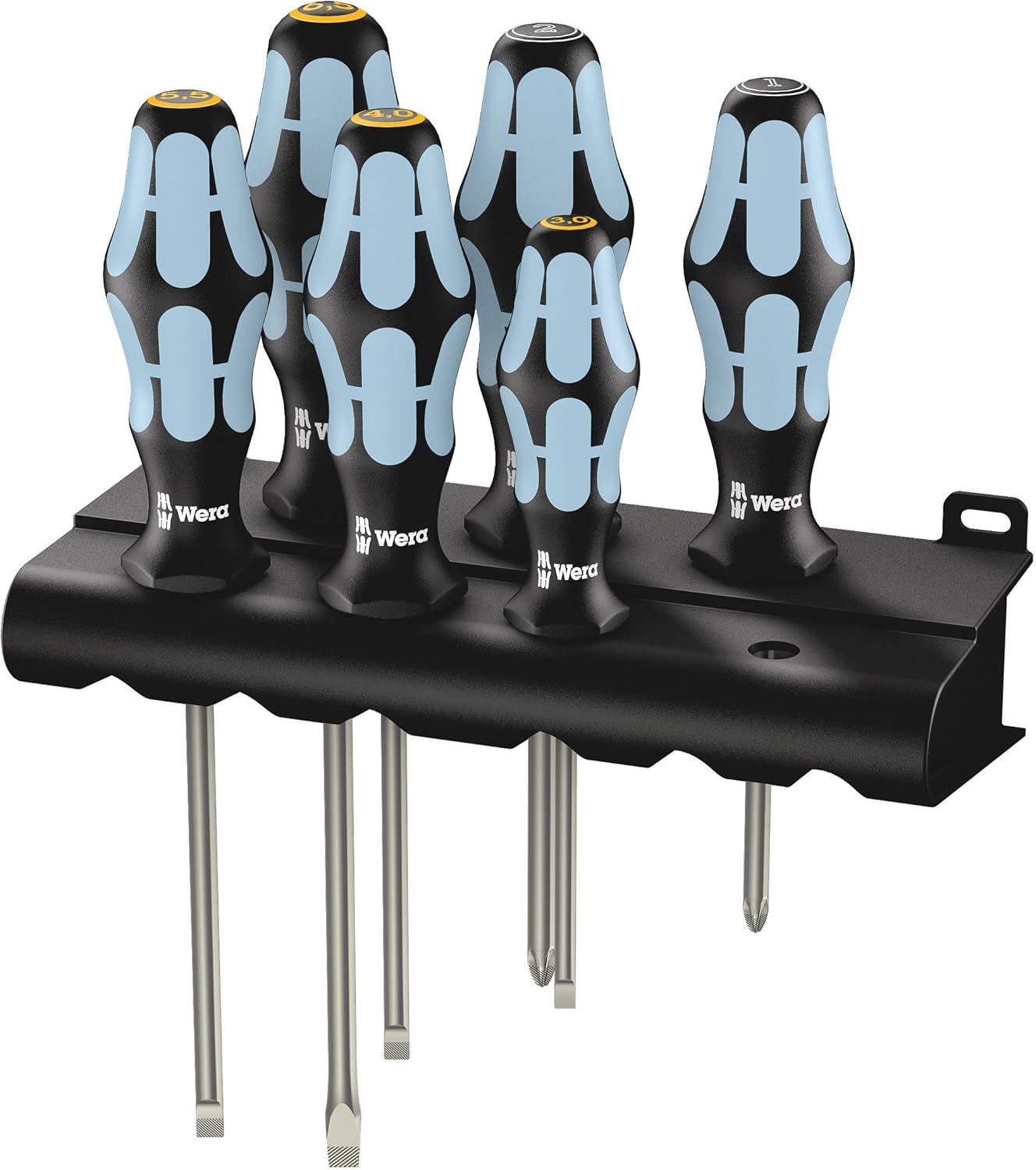 Wera 3334/3335/6 Kraftform Stainless Steel Lasertip screwdriver set, PZ/SL, 6pc, 05032061001, Silver