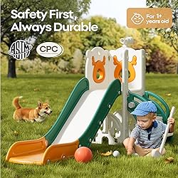 Mloong 7 in 1 Toddler Slide, Kids Slide for
