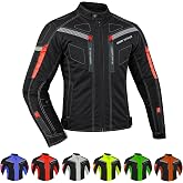 BTR BORN TO RACE CE Armored Motorcycle Jacket for Men, Waterproof 600D Cordura Touring Riding Jacket with Air Vents