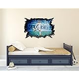 Cristiano Wall Decal - 3D Smashed Wall - CR Sport Stickers - Soccer Vinyl Decall for Home Bedroom Hall Decoration (Wide 30"x20" Height Inches)