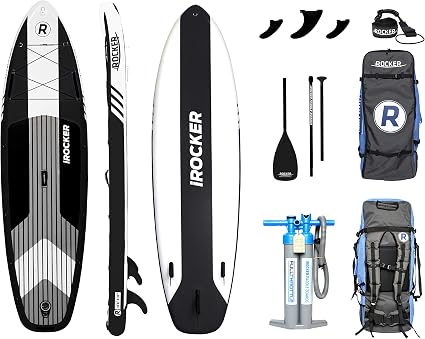 iROCKER Cruiser Inflatable Stand Up Paddle Board 10'6" Long 33" Wide 6" Thick SUP Package