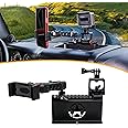 BESTAOO JK Dash Phone Holder and Camera Mount for 2012-2018 Jeep Wrangler JK JKU 2 Door & 4 Door, Compatible with GoPro and Smart Phone, Aluminum, Slide Rail
