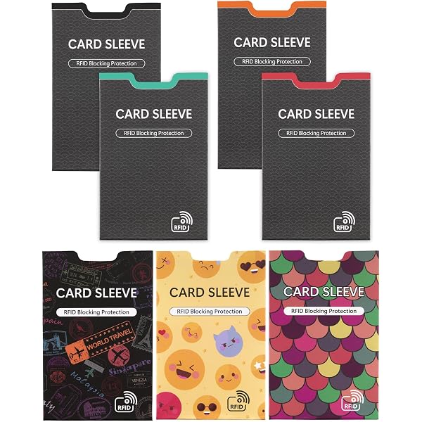 rfid blocking credit card sleeves just slide your credit and debit cards into the RFID Sleeve and keep them protected from electronic hackers LOORGVEL 7-Pack RFID Blocking Credit