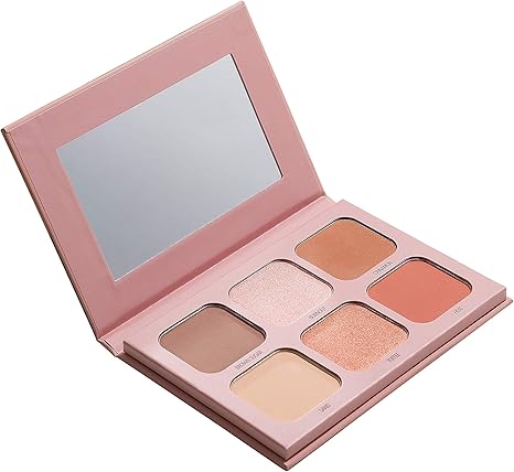 Paleta de Contorno com 6 Tonalidades 4 Opacas e 2 Cintilantes, Océane, Brown Sugarburnout (Cintilante) Cinnamonsandtoffee (Cintilante) Heat