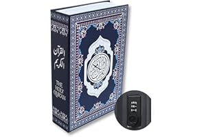 FALAQ Hollowed Out Book Safe - The Holy Quran Medium Size (9.5"x6.25"x2.25") Secret Book Safe with Combination Lock - Diversion Hidden Safe for Money & Other Valuables - Islamic Quran Gift