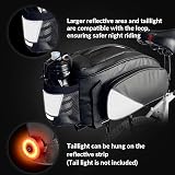 Eyein 12L Waterproof Bike Rear Rack Bag with Reflective Panel and Bottle Holder view 6