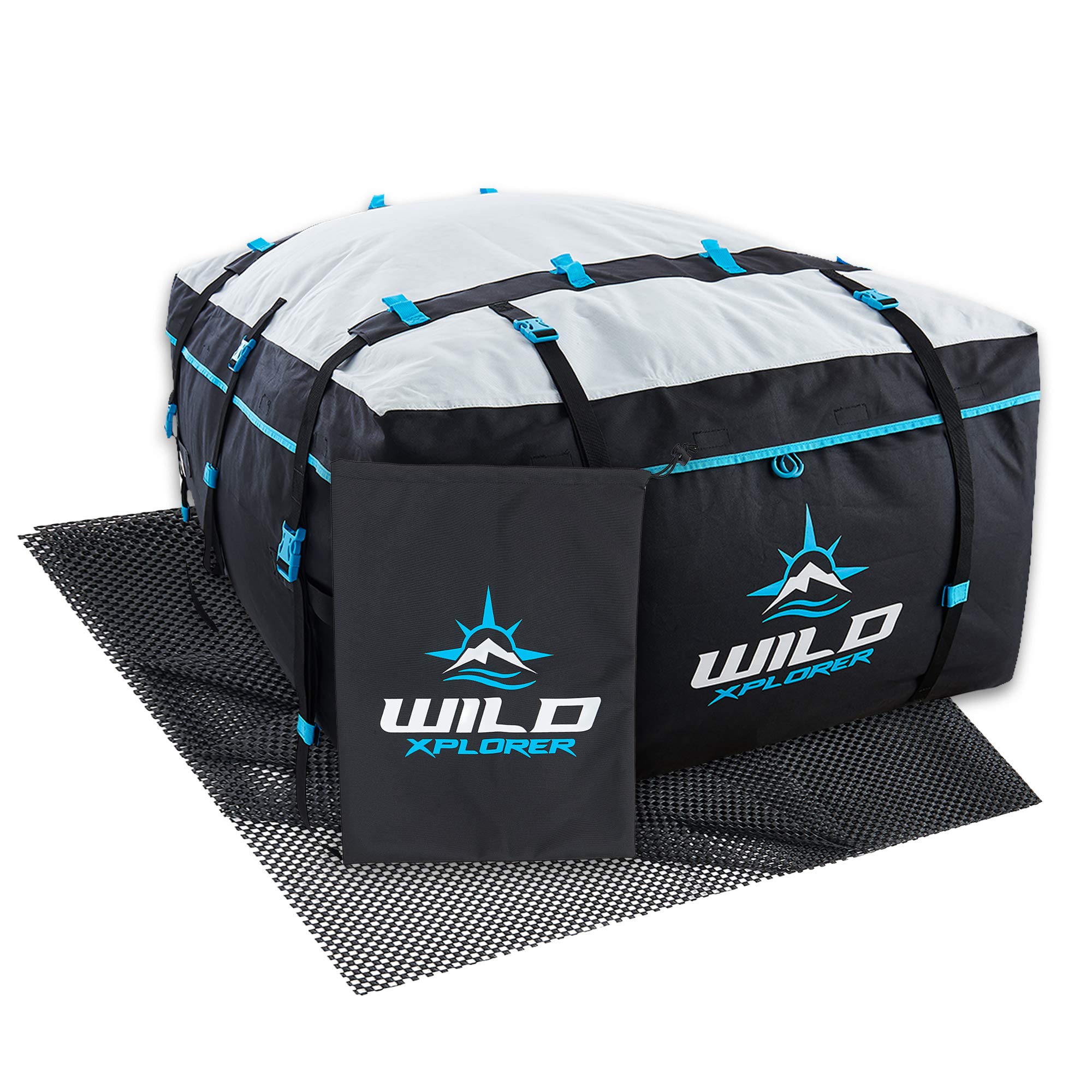 Rooftop Cargo Carrier Bag XXL - Waterproof 19 Cubic Ft Rooftop Cargo Bag - Roof Bag Works with OR Without Car Roof Rack - Overhead Luggage Storage Car Top Carrier for Camping, Travel and Road Trips