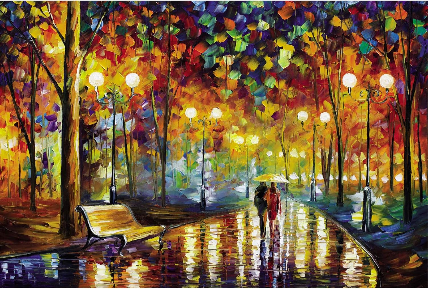 Toreta 1000 Piece Puzzles for Adults,Rainy Night Stroll Jigsaw Puzzles 1000 Pieces,Cool Puzzles for Adults 1000 Piece,Puzzle Games 1000 Piece Puzzle Arts and Crafts for Home Wall Decor 20x30 Inch: Toys & Games