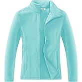 Outdoor Ventures Women's Lightweight Warm Zip Up Long-Sleeve Soft Polar Fleece Jacket for Fall Winter
