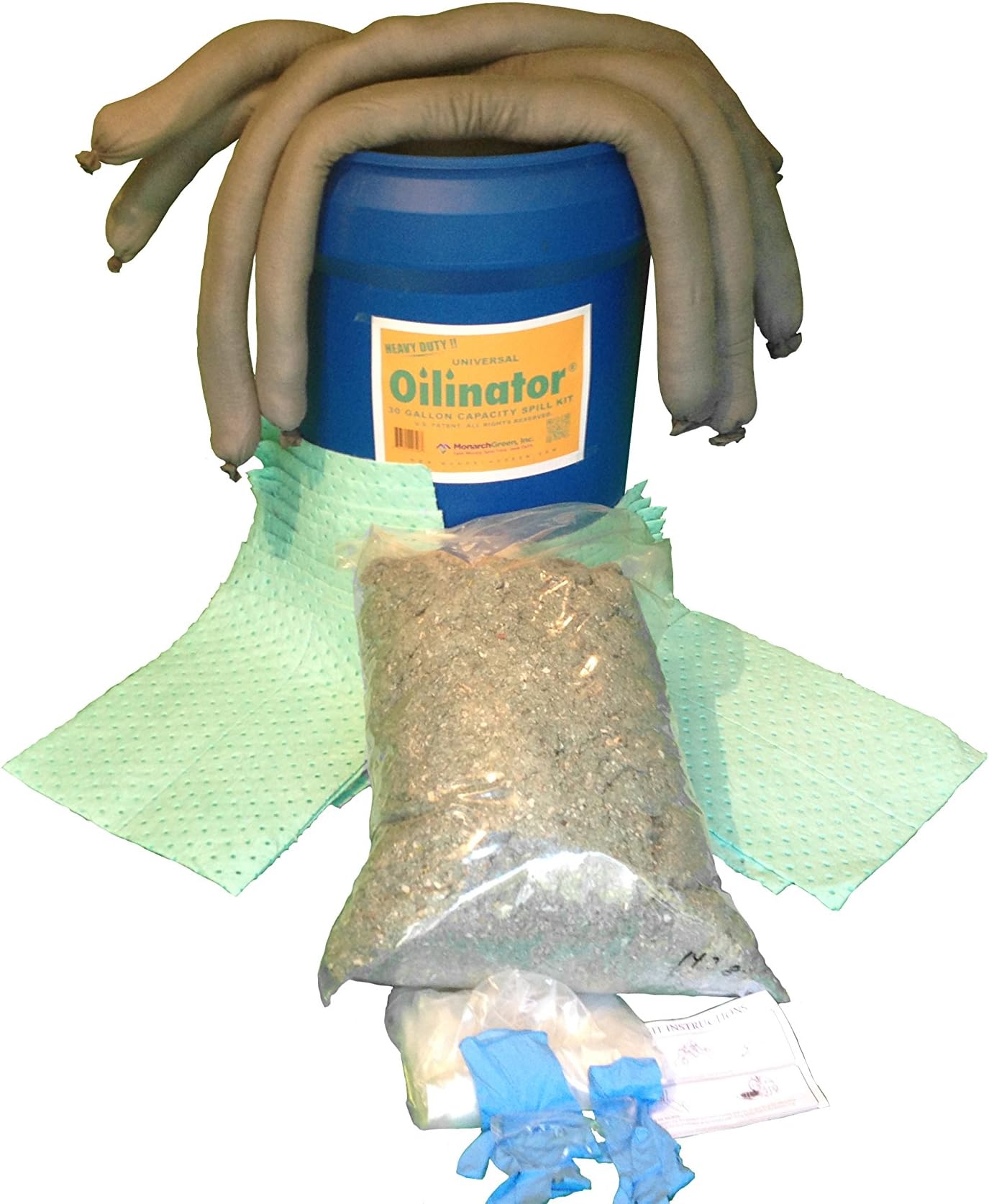 Oilinator 30 gal. Universal Spill Kit for Emergency Spill Response - picks up both oil & water and all 30 gallons