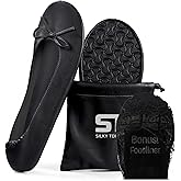 Silky Toes Women’s Foldable Ballet Flats - Portable Roll-Up Slippers for Purse, Travel, or Events - Comfortable Ballerina Shoes