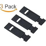 Webcam Cover for Laptop Computer by DCreate, 3-Pack, Hacker Prevention, Ultra-Thin Slide for PC, Macbook Pro, Lenovo Thinkpad, Dell and More, Privacy/Protection/Security, Strong 3M Adhesive (BLACK)