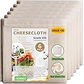 Olicity Cheese Cloths, 6PCS, Grade 100,20x20Inch Hemmed Cheese Cloth Fabric Reusable Fine Mesh Cloth Strainer, 100% Cotton Un