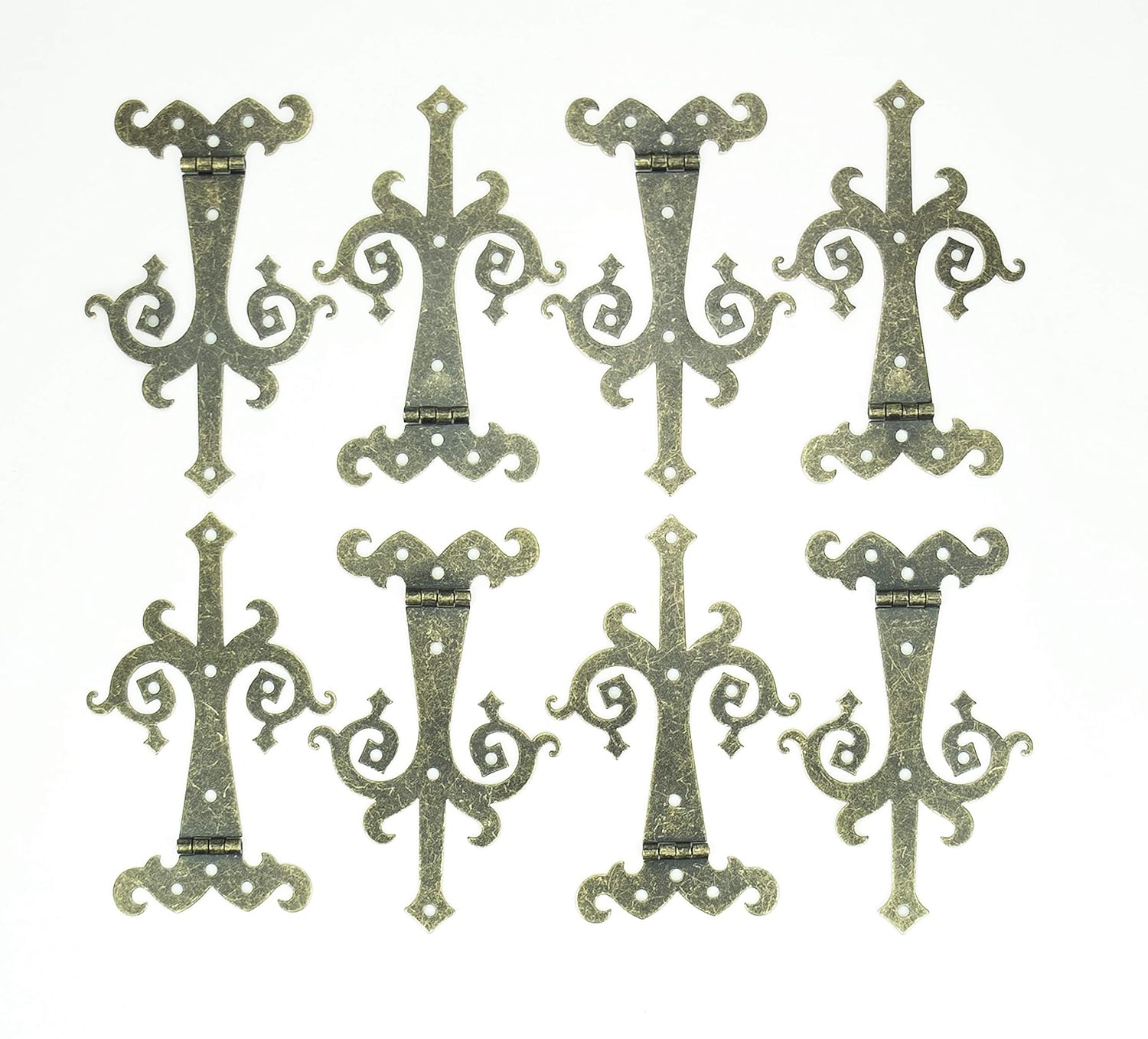 6" Fancy Decorative Bronze Finish Strap Hinges for Chests