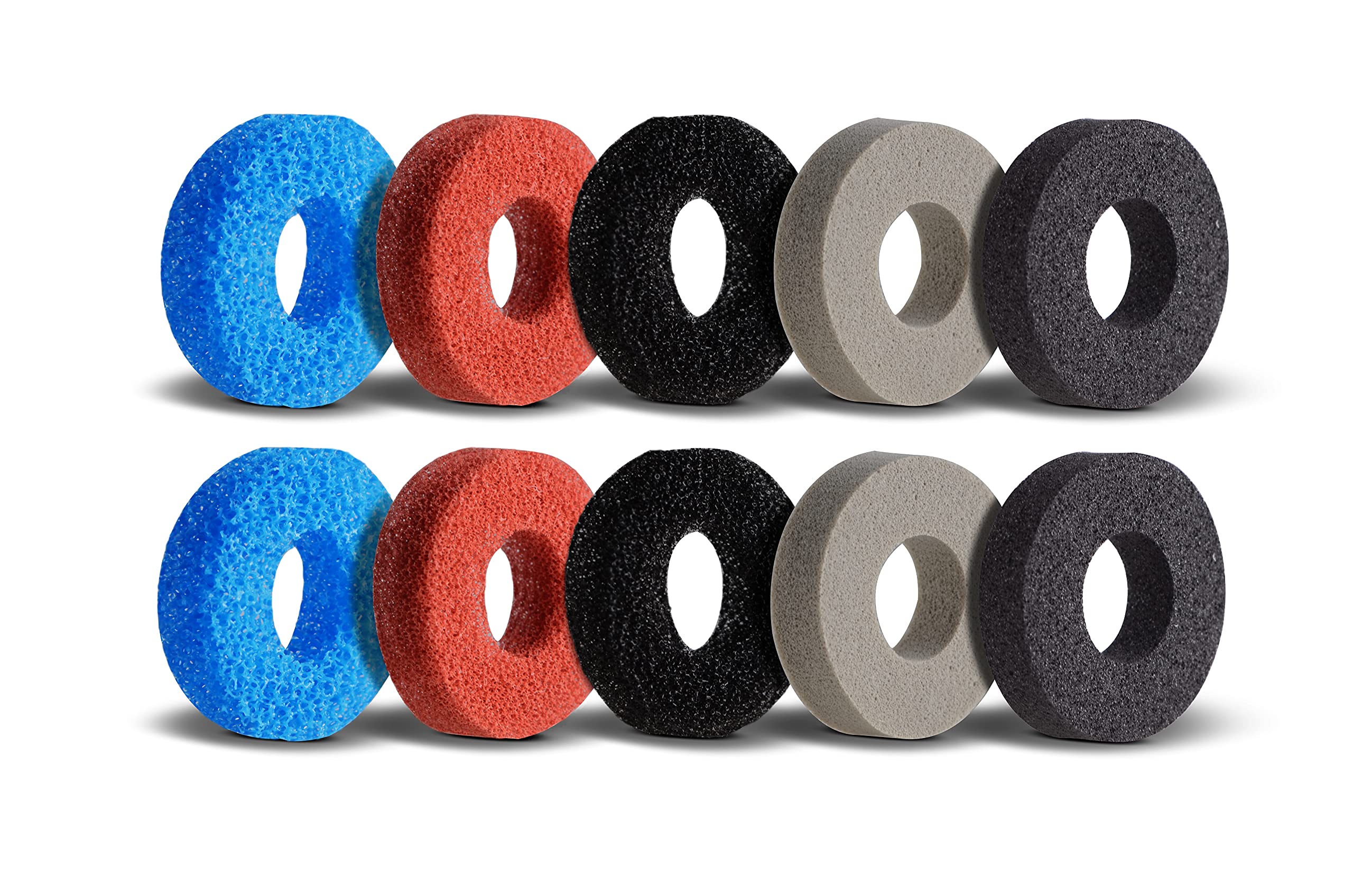 PlayVital Precision Rings for PS5, Xbox Series X/S, PS4, Xbox One, Switch 2 Pro – 10 Pack Aim Assist Joystick Rings, 3 Resistance Levels, 5 Colors for FPS Games & Motion Control