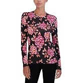 BCBGMAXAZRIA Women's Fitted Top Long Sleeve Crew Neck Knit Shirt