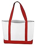 Ensign Peak Daily Tote - Red/white